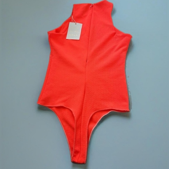 Show me your MUMU Orange Body Suit NEVER WORN Size Small Made in LA California - Picture 2 of 5